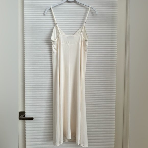 Zimmerman Spaghetti Strap V Neck Midi Slip lace trim Dress Cream / Ivory size 0 - Picture 10 of 16